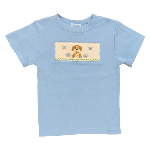 PUPPIES SMOCKED TEE -size 4