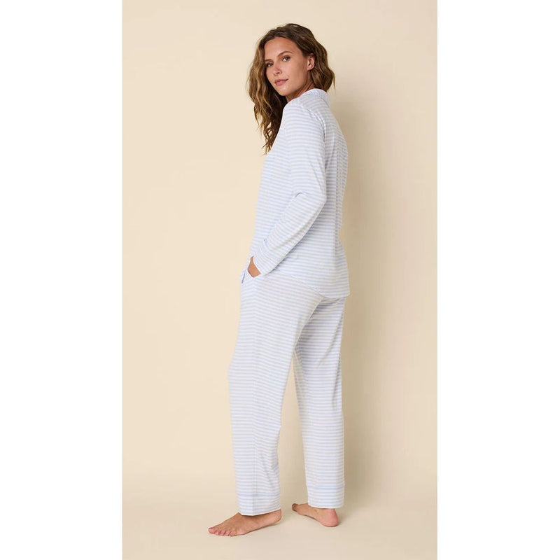 ESSENTIAL STRIPE PIMA KNIT LONG PJ