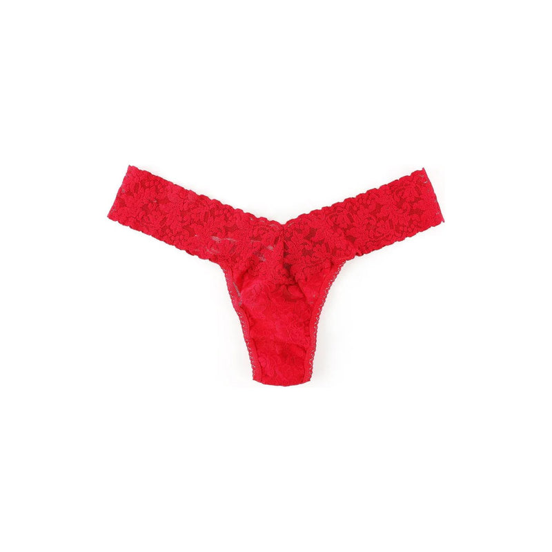 SIGNATURE LACE LOW RISE THONG