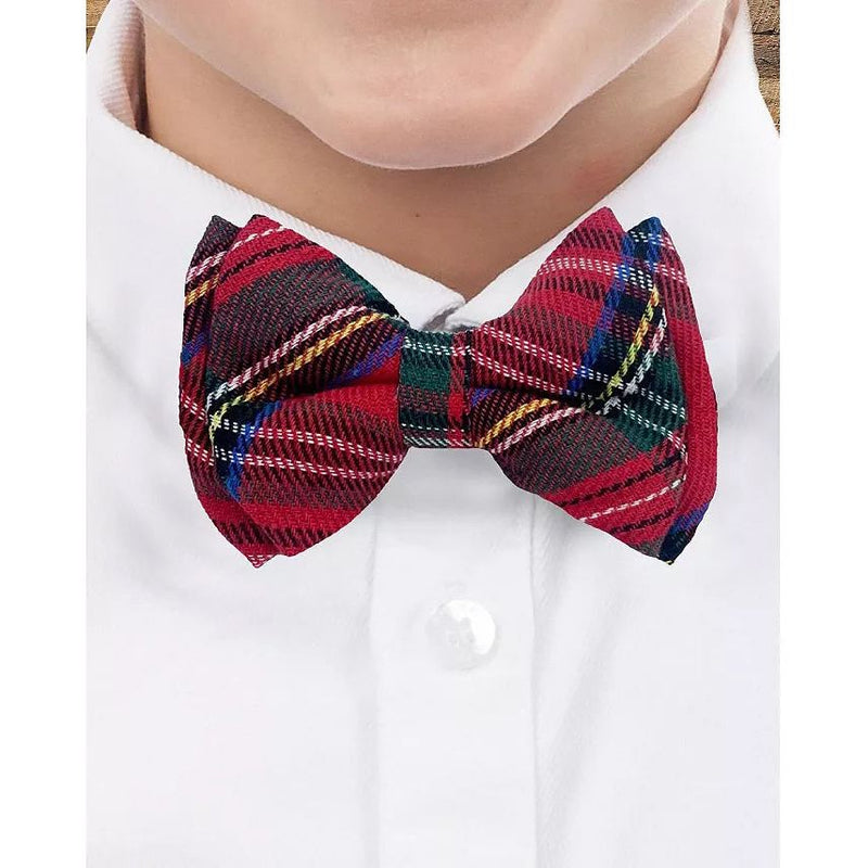 BOW TIE PLAID - IN GREEN OR RED PLAID