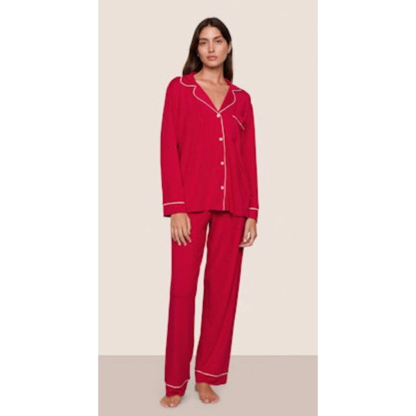 GISELE LONG PJ SET --HOLLY RED