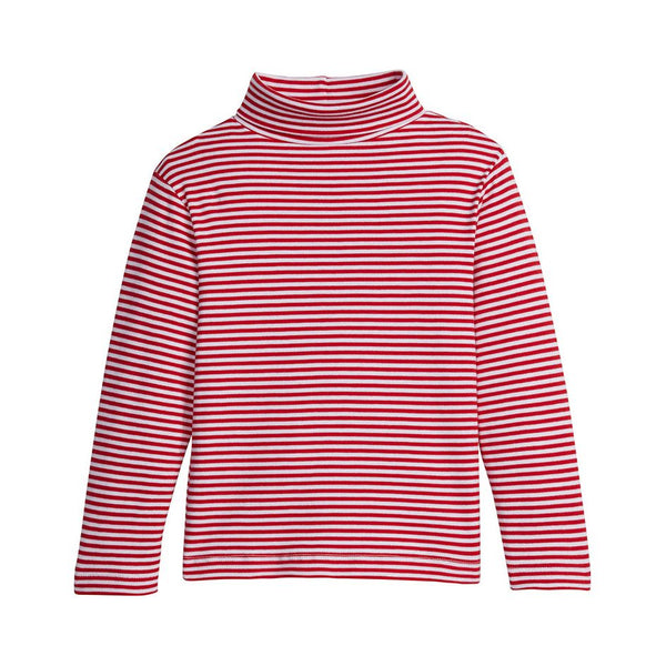 RED STRIPED TURTLENECK