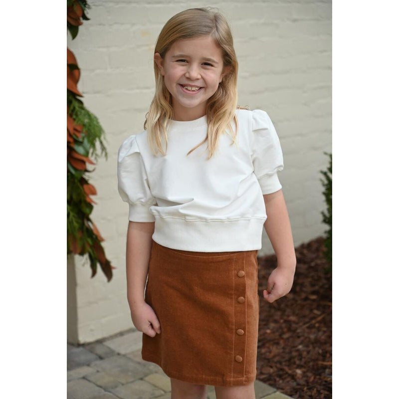 REESE CORD SKIRT HONEY