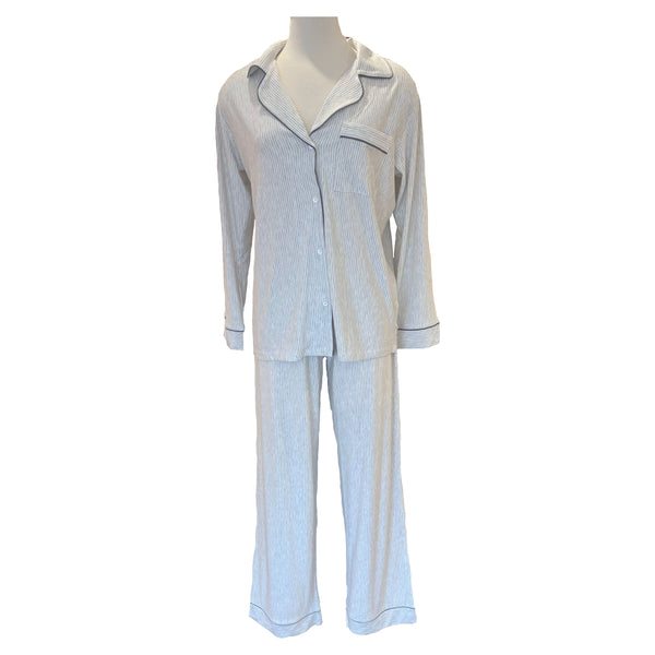 GISELE PJ SET GREY STRIPES