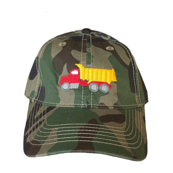 DUMP TRUCK ON CAMO BASEBALL HAT