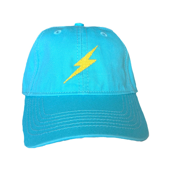 LIGHTNING BOLT ON AQUA HAT
