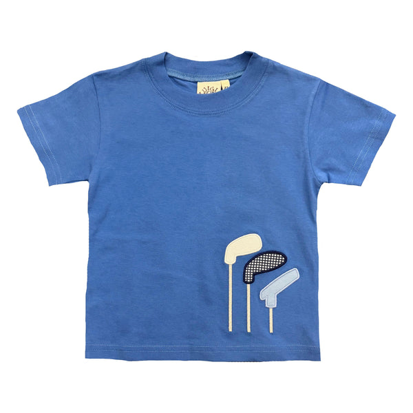 SHORT SLEEVE TEE SHIRT WITH 3 GOLF CLUBS