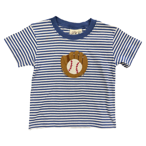 SHORT SLEEVE TEE SHIRT WITH BASEBALL GLOVE