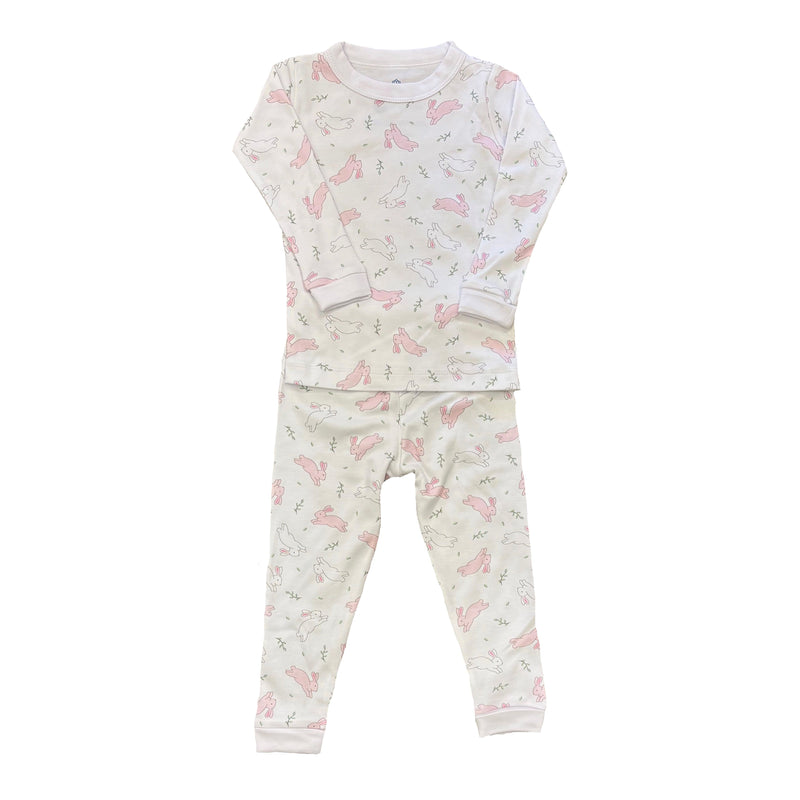 BUNNY HOP LONG PAJAMAS IN BLUE OR PINK