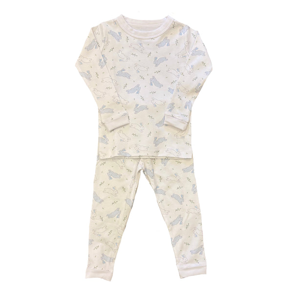 BUNNY HOP LONG PAJAMAS IN BLUE OR PINK