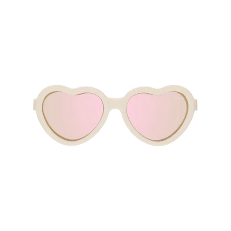 HEARTS SWEET CREAM SUNGLASSES WITH ROSE LENSES