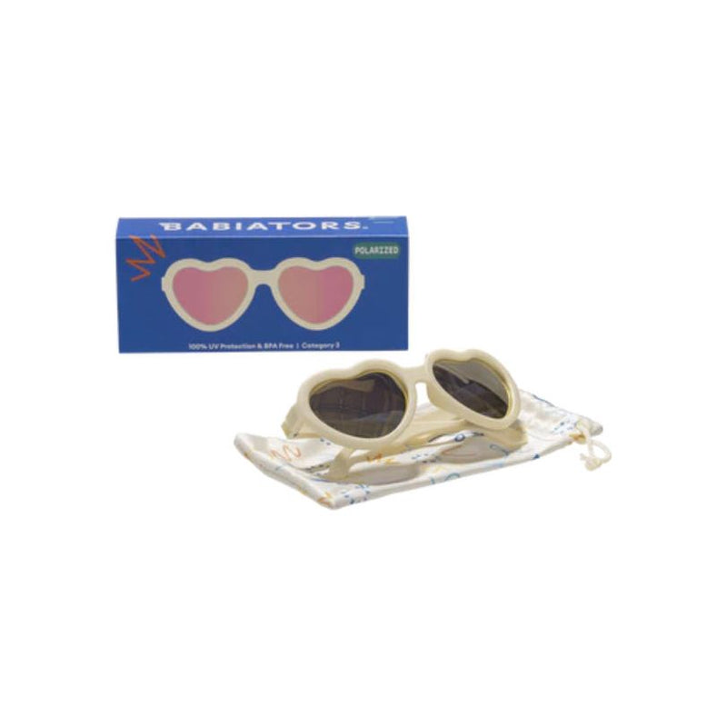 HEARTS SWEET CREAM SUNGLASSES WITH ROSE LENSES