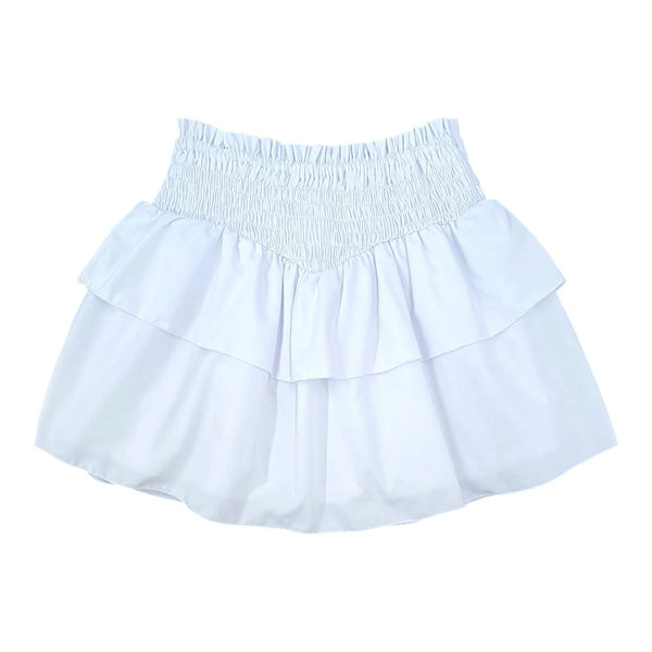 SMOCKED WOVEN SKIRT