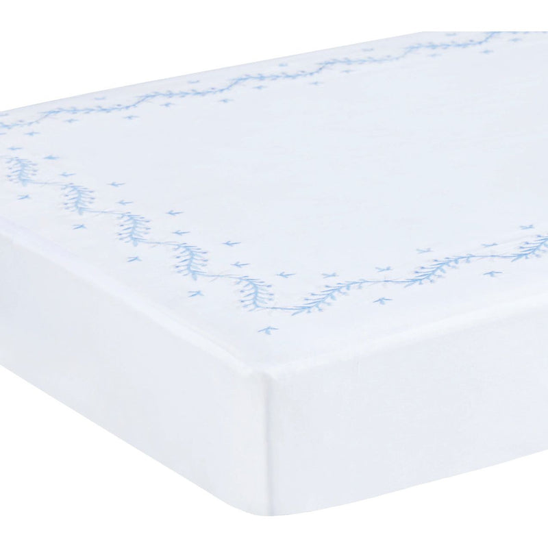 SKY EMBROIDERED CRIB SHEET