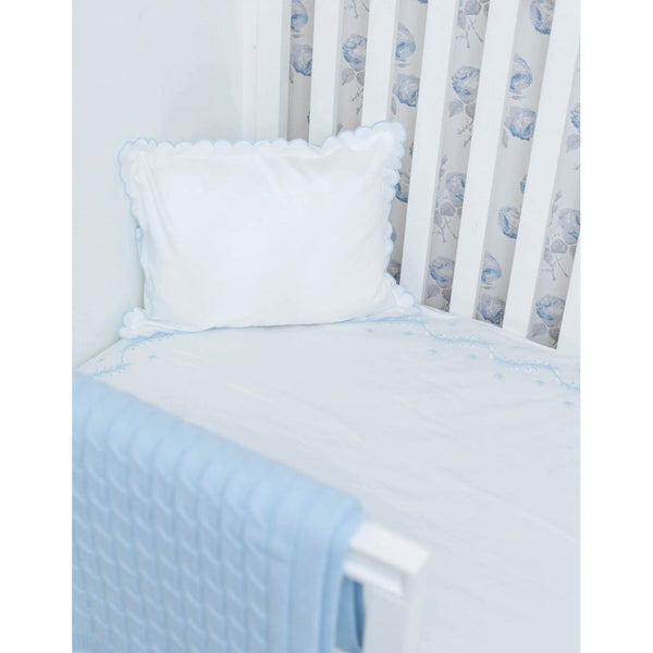 SKY EMBROIDERED CRIB SHEET