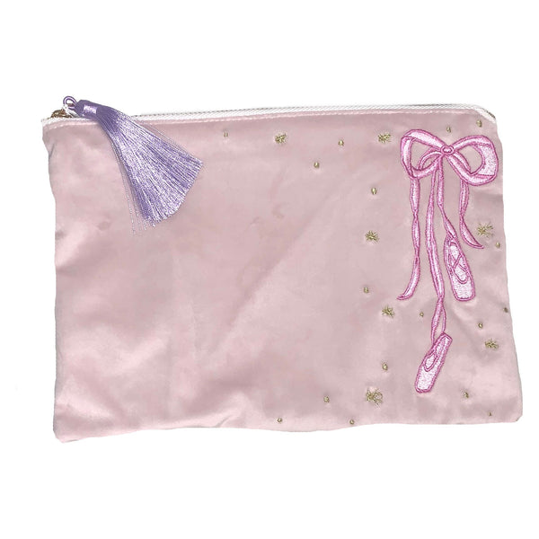 BALLET EMBROIDERED COSMETIC BAG