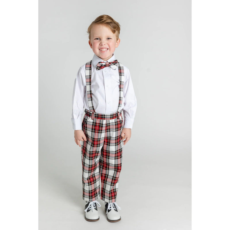 PLAID PANTS REMOVABLE SUSPENDERS