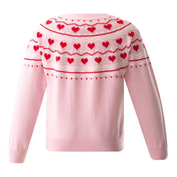 HEART INSTARSIA CARDIGAN