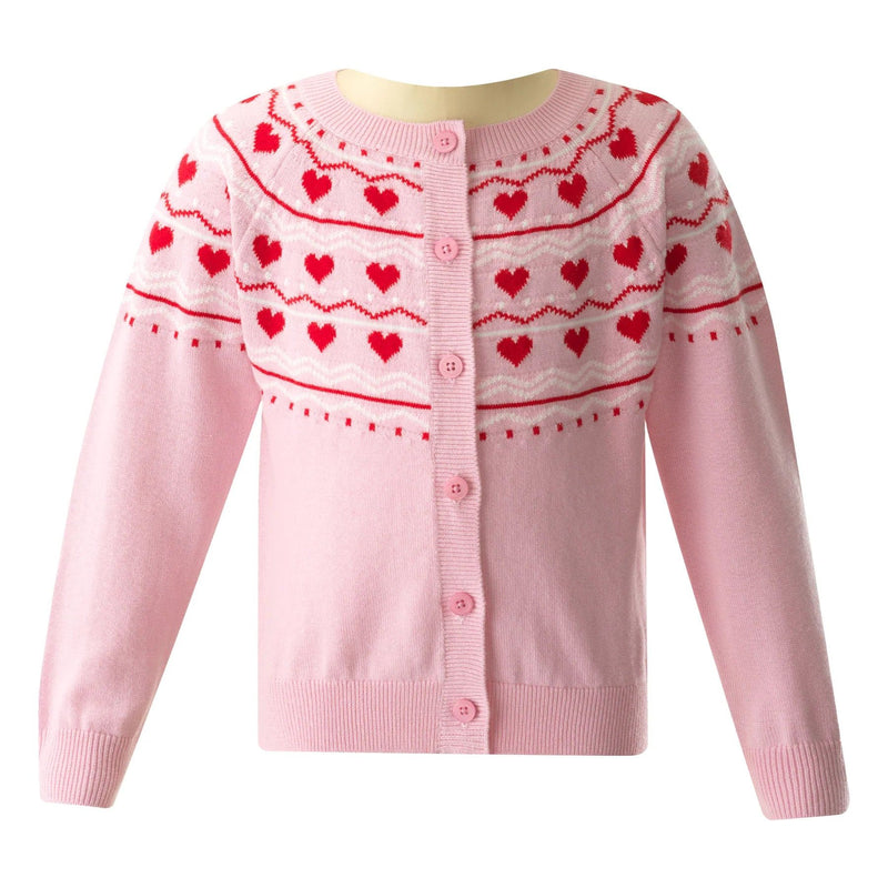 HEART INSTARSIA CARDIGAN