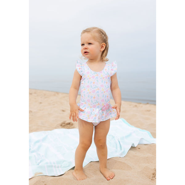 FLORAL SWIMSUIT WITH FLOWERS