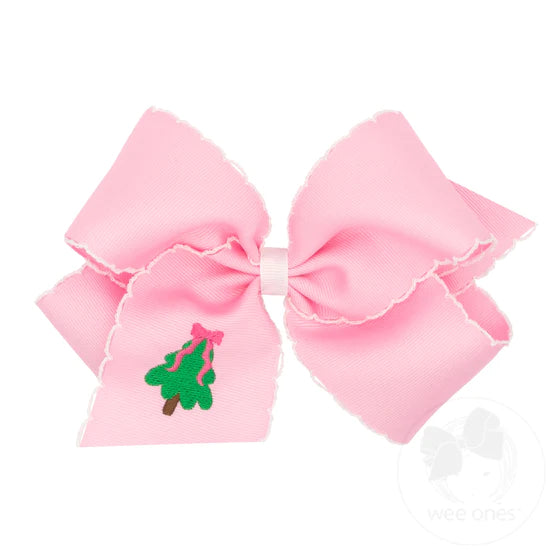 KING EMBROIDERED CHRISTMAS TREE BOW