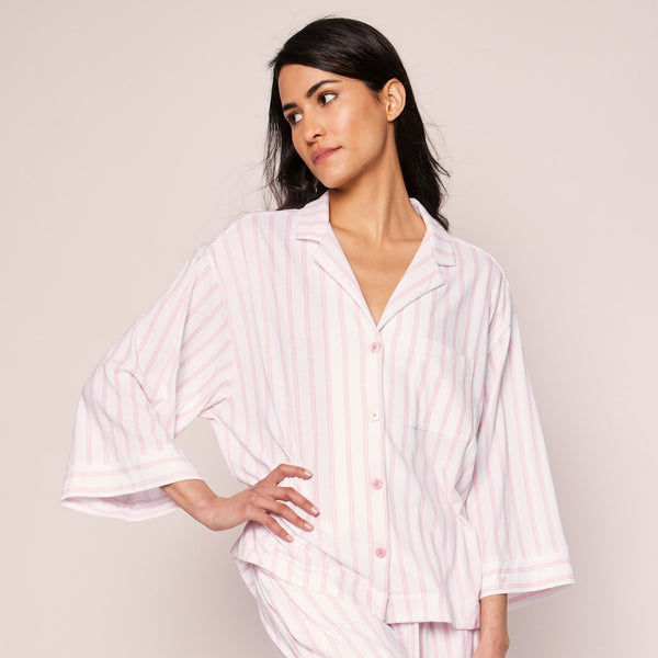 OLIVIA PINK STRIPE WIDE LEG PJ