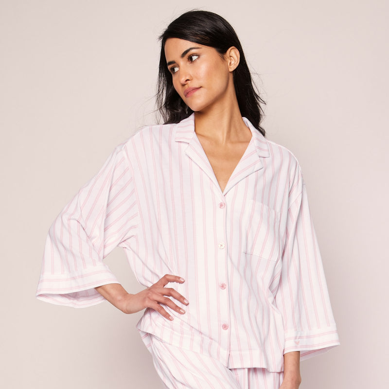 OLIVIA PINK STRIPE WIDE LEG PJ