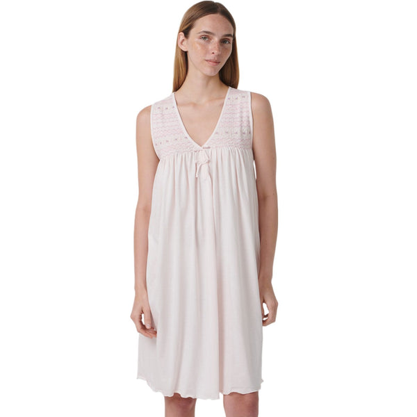 FRANCES SLEEVELESS V-NECK SHORT GOWN