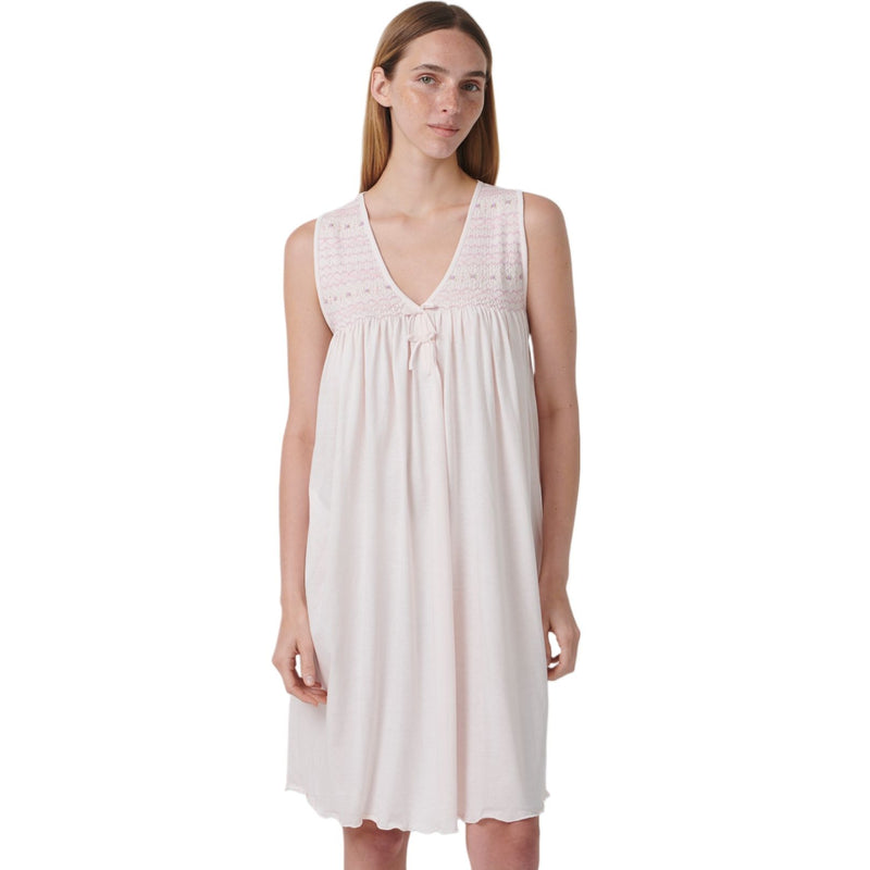 FRANCES SLEEVELESS V-NECK SHORT GOWN