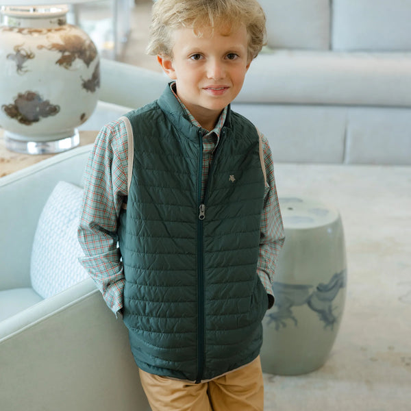 QUILTED VEST FOREST