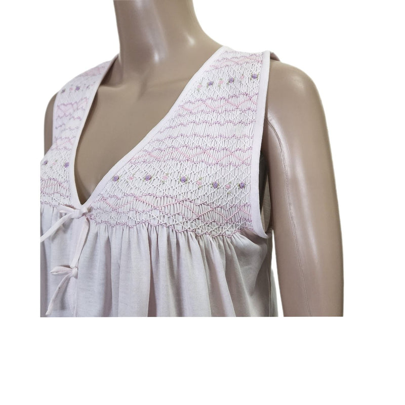 FRANCES SLEEVELESS V-NECK SHORT GOWN