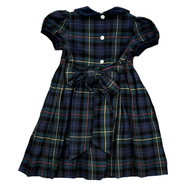 GREEN AND NAVY PLAID FLOAT DRESS - sizes 2T-4T