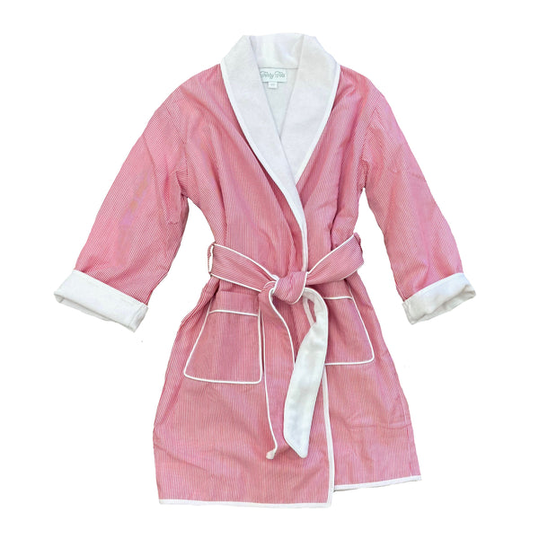 RED STRIPE BOY BATHROBE