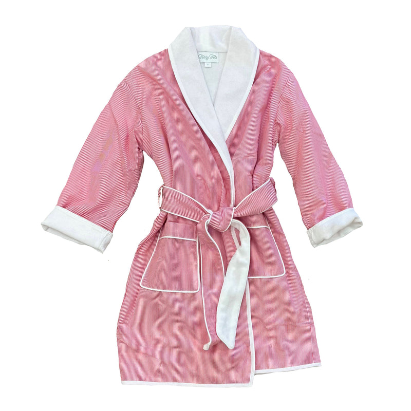 RED STRIPE BOY BATHROBE
