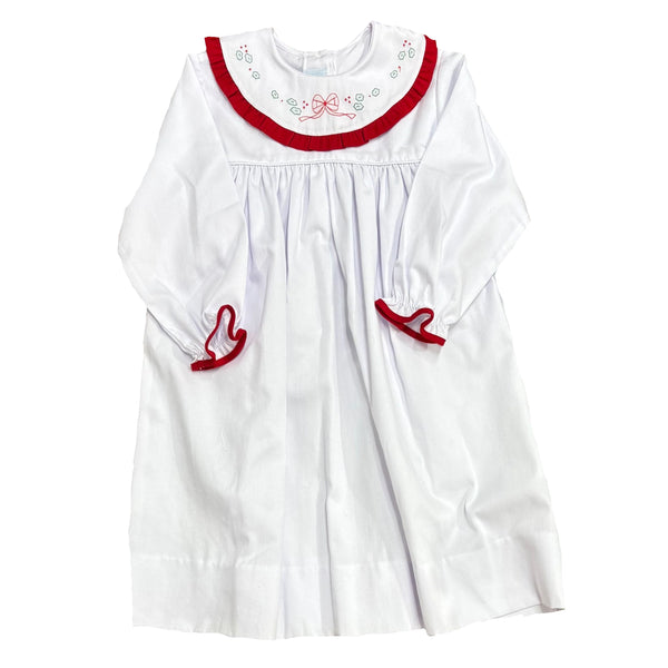 CHRISTMAS BOW PIQUE DRESS