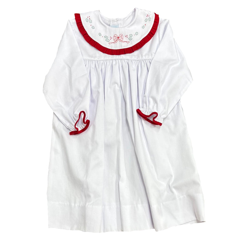 CHRISTMAS BOW PIQUE DRESS