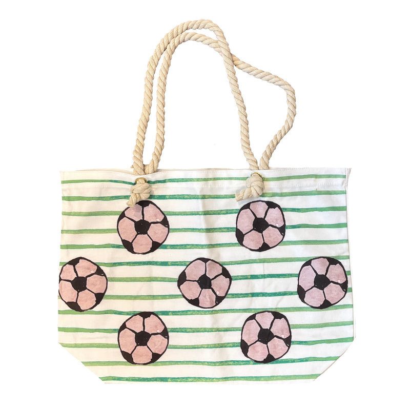 SOCCER CANVAS TOTE