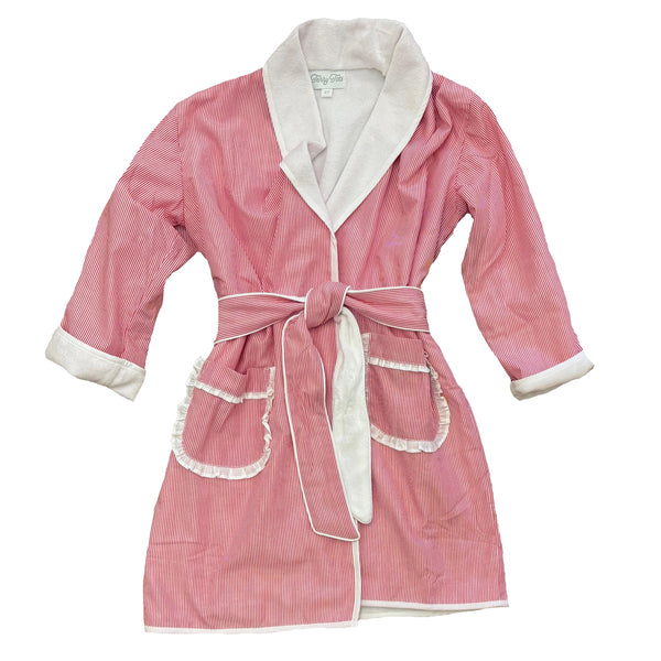 RED STRIPE GIRL BATHROBE