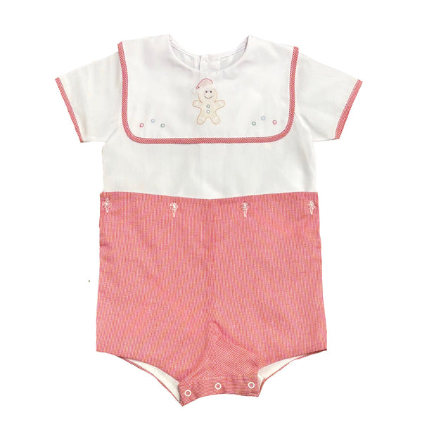 RED CHECK GINGERBREAD BOY SUIT