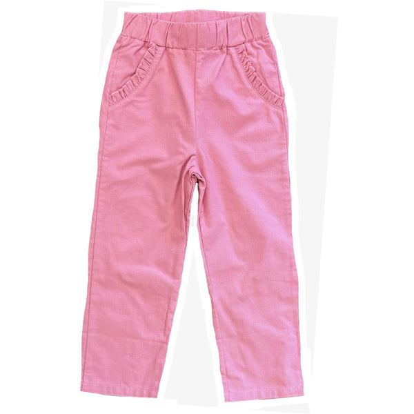 CORD STRAIGHT PANT RUFFLE