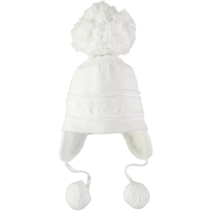 GRIFFIN BABY BOBBLE HAT IN WHITE, BLUE, & PINK