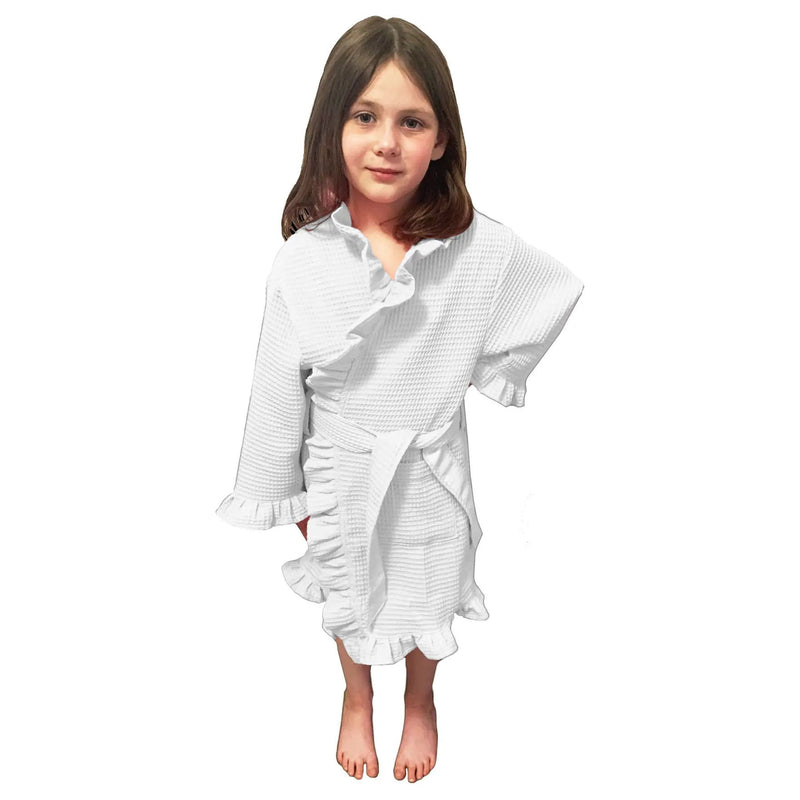 RUFFLE COVER UP WHITE - Fits sizes 2-4