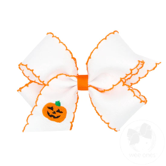 MEDIUM EMBROIDERED HALLOWEEN BOW