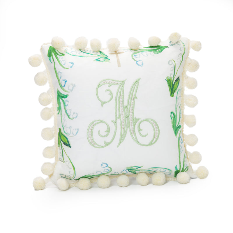 LILY  OF VALLEY WITH CROSS PILLOW