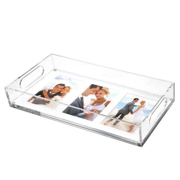 8x16 LUCITE TRAY WHITE MAT