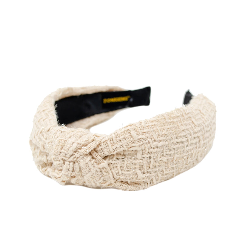 SOLID TWEED HEADBAND BEIGE