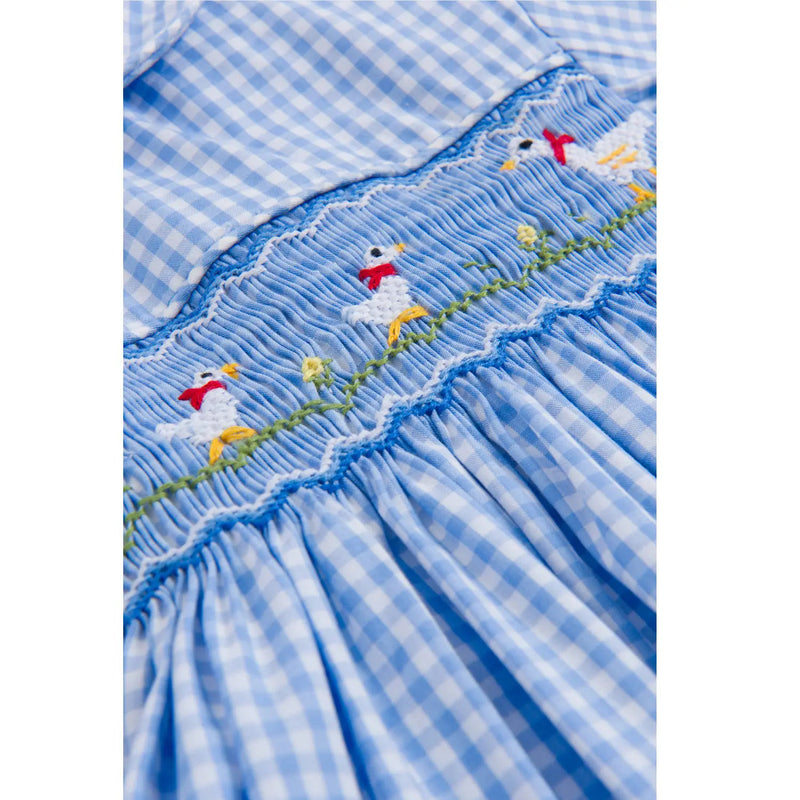 BENITA BLUE CHECK DRESS - sizes 3-5