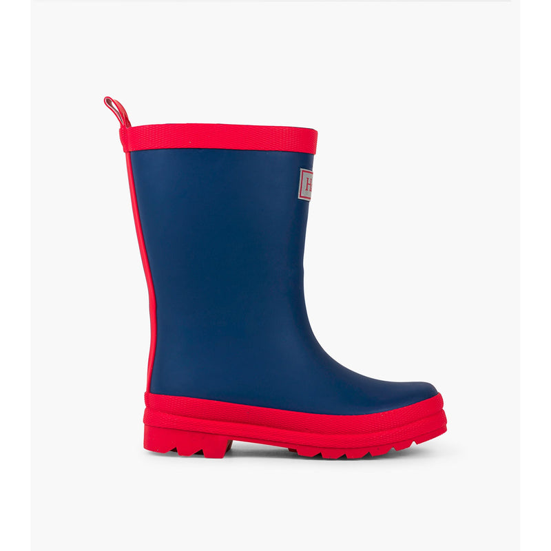 NAVY/RED RAIN BOOTS