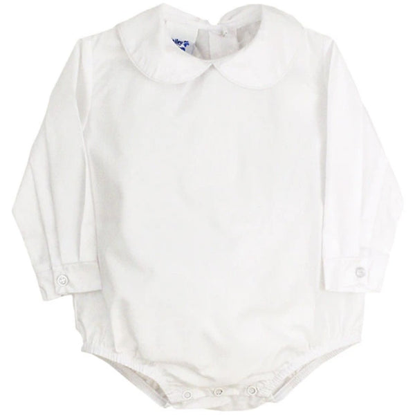 BOYS LS BUTTON BACK ONESIE