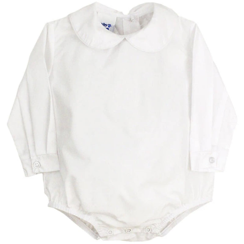 BOYS LS BUTTON BACK ONESIE